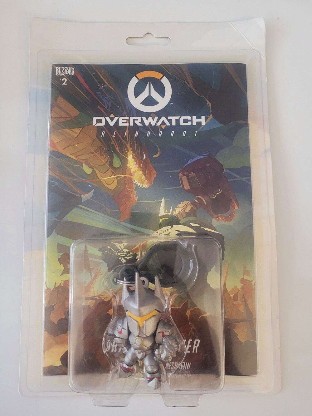 NEW Overwatch Reinhardt Comic Book + Backpack Hanger, Paperback by Burns